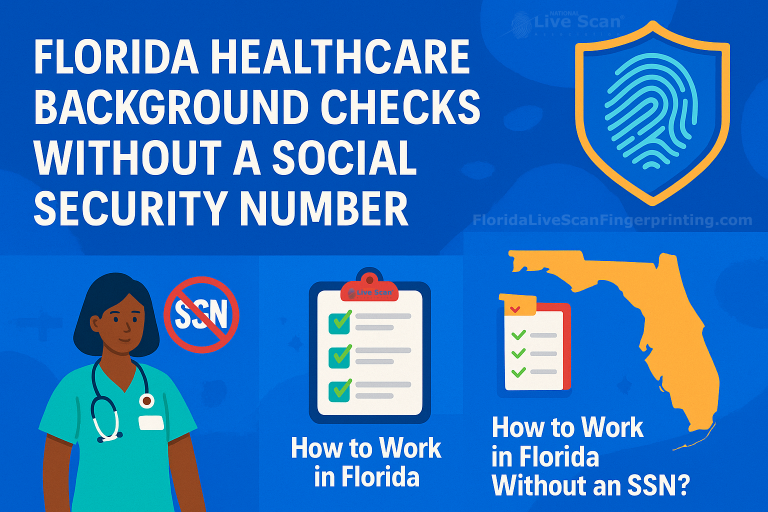 (888) 498-2988 | National Live Scan Association® | Florida Healthcare Background Checks Without a Social Security Number