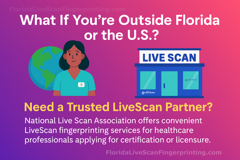 (888) 498-2988 | National Live Scan Association® | Florida Healthcare Background Checks Without a Social Security Number