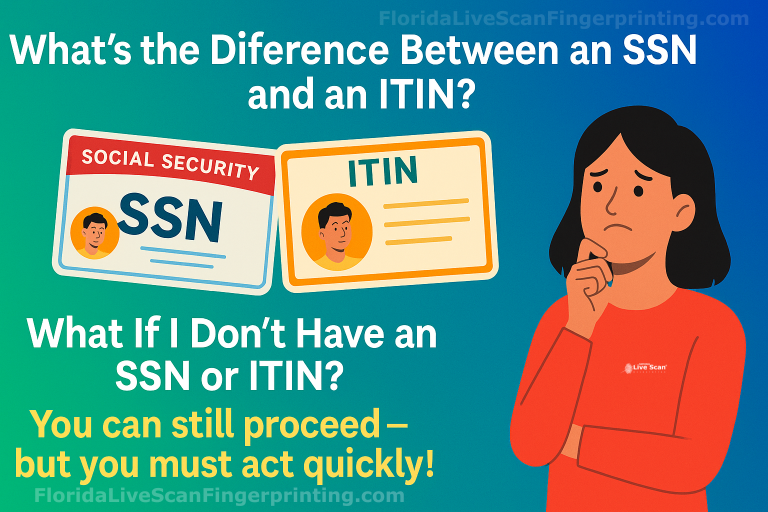 (888) 498-2988 | National Live Scan Association® | Florida Healthcare Background Checks Without a Social Security Number